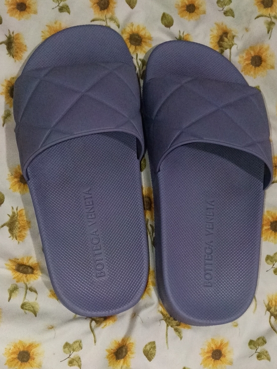 Bottega Veneta Other - Bottega Veneta Lavender Quilted Slide Sandals